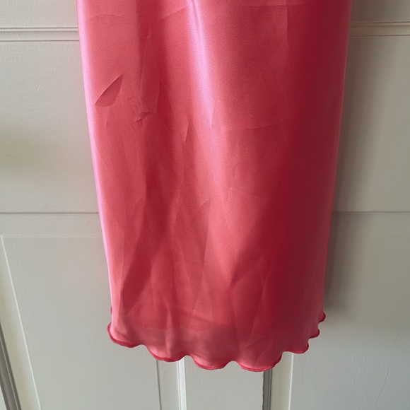 NWT! Bebe Pink Cowl Neck Satin Midi Dress! - Picture 4 of 8